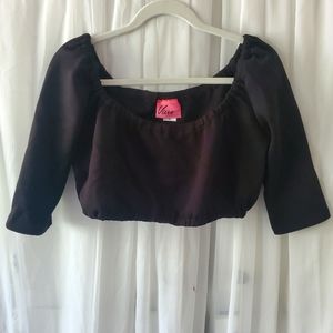 Vixen by Micheline Pitt Cozy Crop Top XL